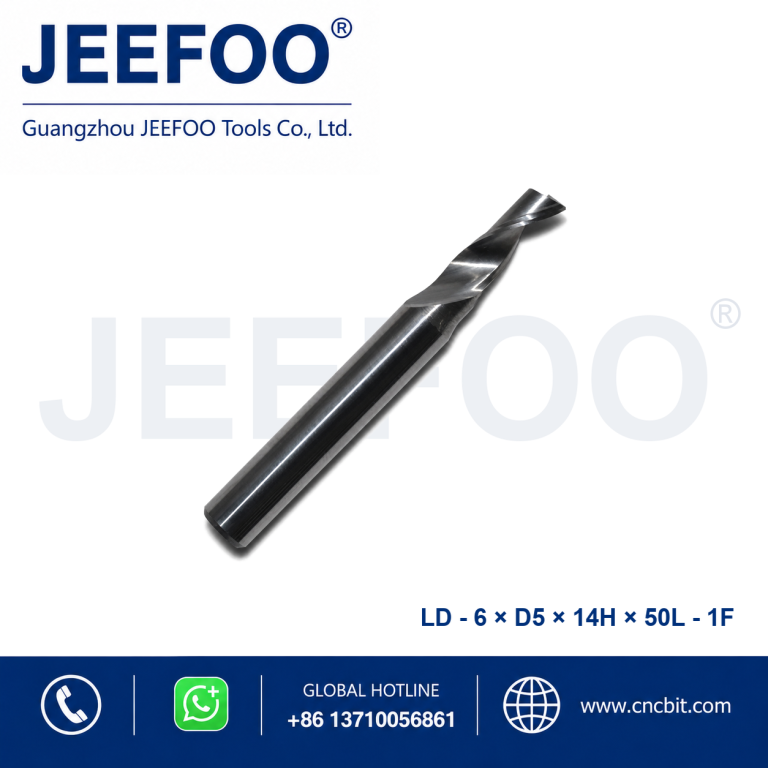 Одноканальная фреза AAA×6×D5×14H×50L для алюминия | JEEFOO