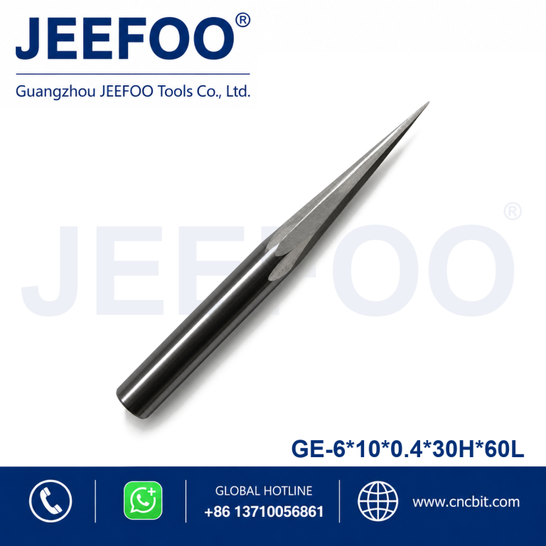 6x10x0.4x30Hx60L CNC Wood Carving Two Straight Slot Taper Flat End Mill product image