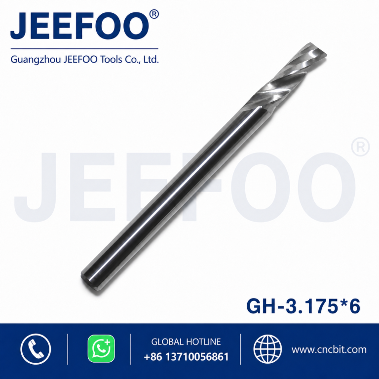 3.175x6 One flute bits cutting for arylic /One Flute Spiral Solid Carbide Router Bits product image