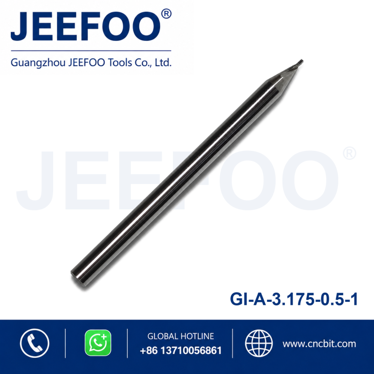 3.175x0.5x1 One Flute End Mill Carbide Milling Cutter for Aluminum CNC Router Bits Tungsten Steel Spiral Endmills Tool product image