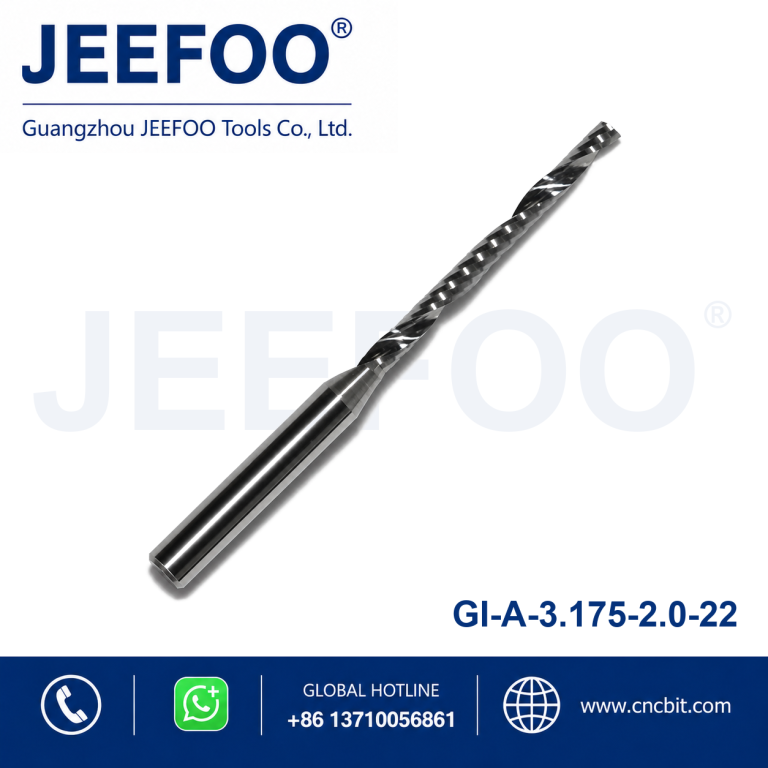 3.175x2.0x22 Carbide endmill one flute spiral CNC router bits/Flute Spiral Bit Milling Drill product image