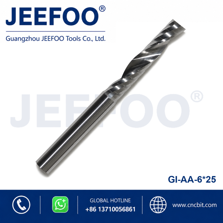 6x25 AA Single Spiral Flute Carbide Router Bit Scratch-Free Acrylic Processing product image