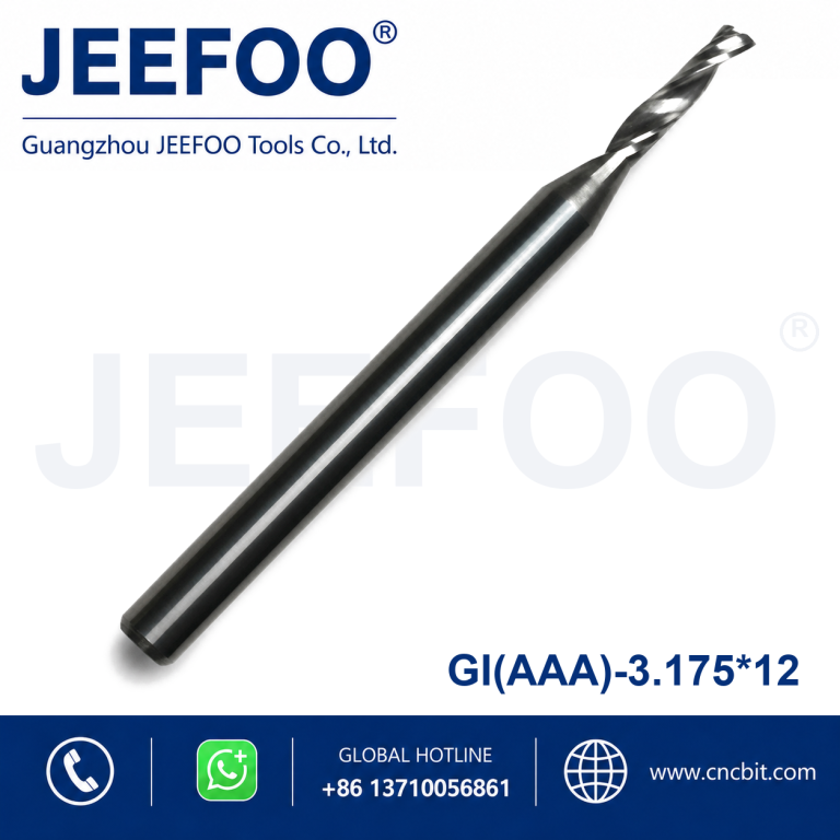 3.175x12 High Hardness AAA Single Spiral Flute Bits No Scratch Cutting Acrylic Panel product image