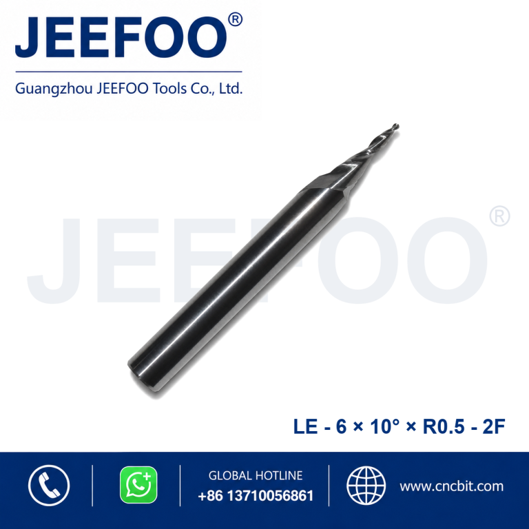 Фреза для рельефной гравировки алюминия 6×OneSide10D×R0,5 | JEEFOO