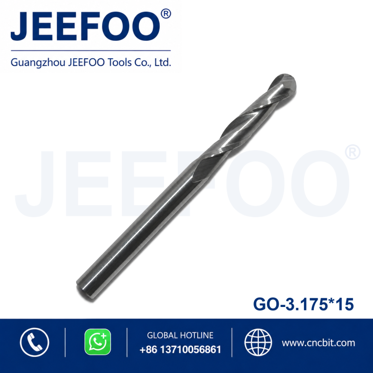 3.175x15 Tungsten Steel Ball Nose Cutter for Precision CNC Work product image