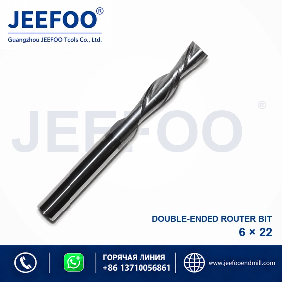 6x22 Down Cut Two Spiral Flute Bits detail A