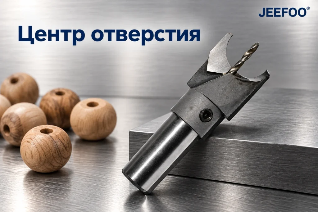 Отверстие в деревянной бусине: деревянные бусины и фреза JEEFOO с центральным сверлом
