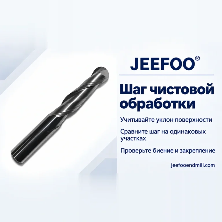 Шаг обработки сферической фрезой и следы соседних проходов