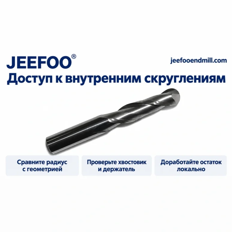 Радиус сферической фрезы и доступ к внутренним скруглениям