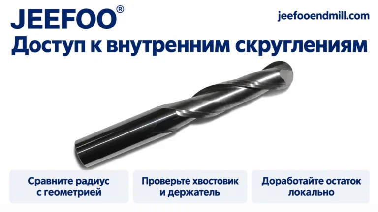Радиус сферической фрезы и доступ к внутренним скруглениям